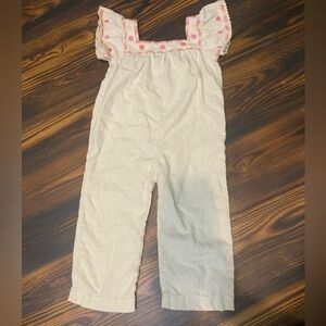 Toddler linen blend wide legged jumpsuit